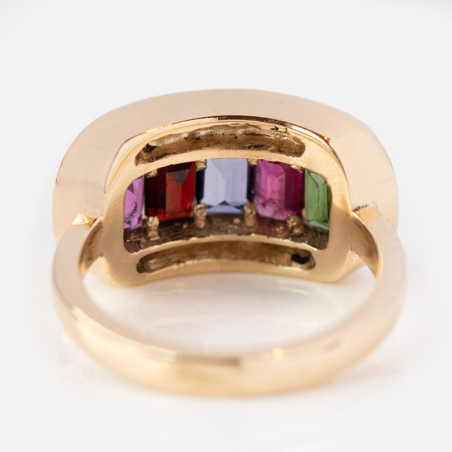 Customizable Acrostic Bold Baguette Gemstone Ring Design