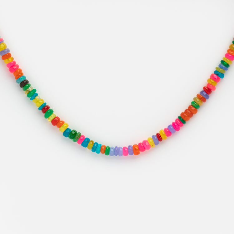 Mixed Opal Beaded Gemstone Necklace