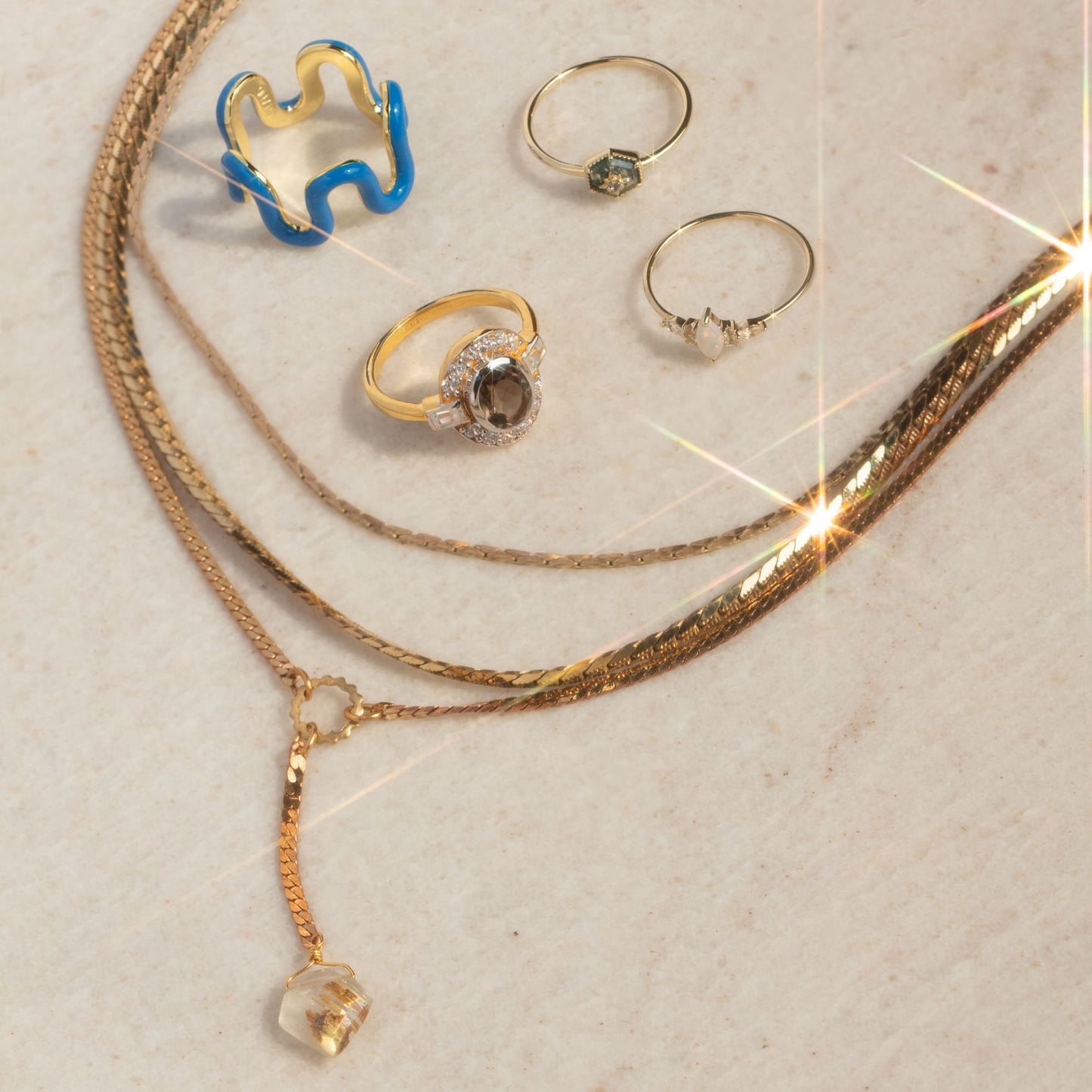 Limited Edition 10th Birthday Palmer Necklace in Rutilated Quartz