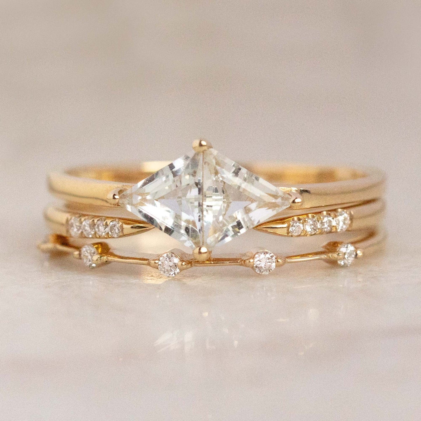 14k Diamond Constellation Band