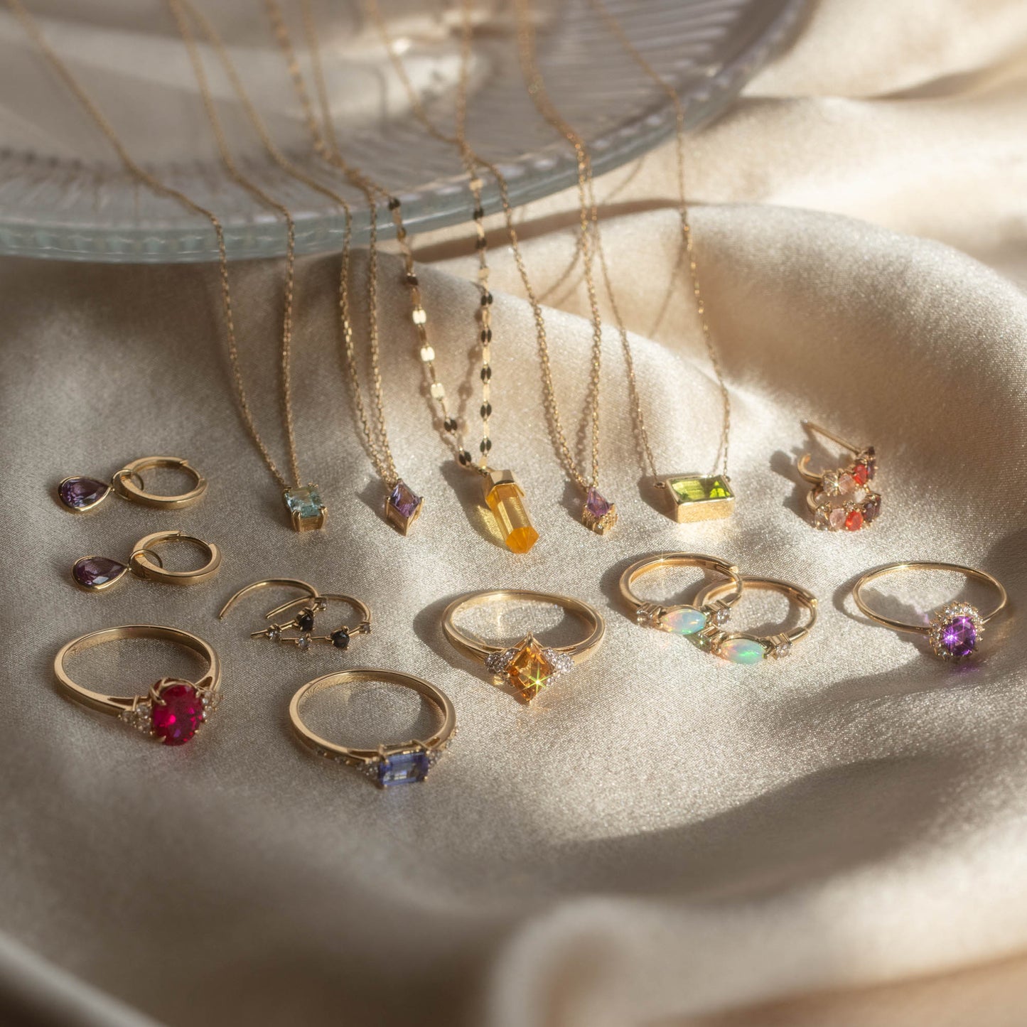 Solid Gold November Capsule Citrine Huggie Hoops