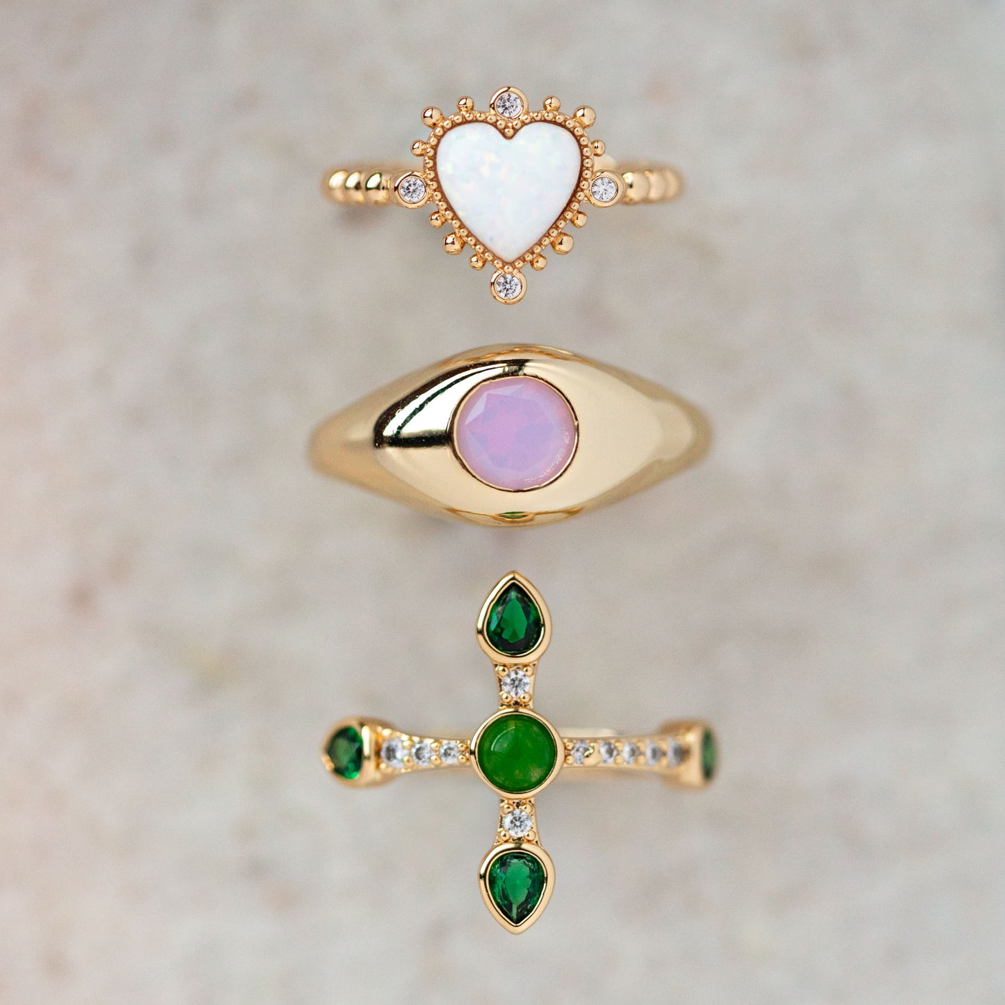 Cora Pink Opal Ring