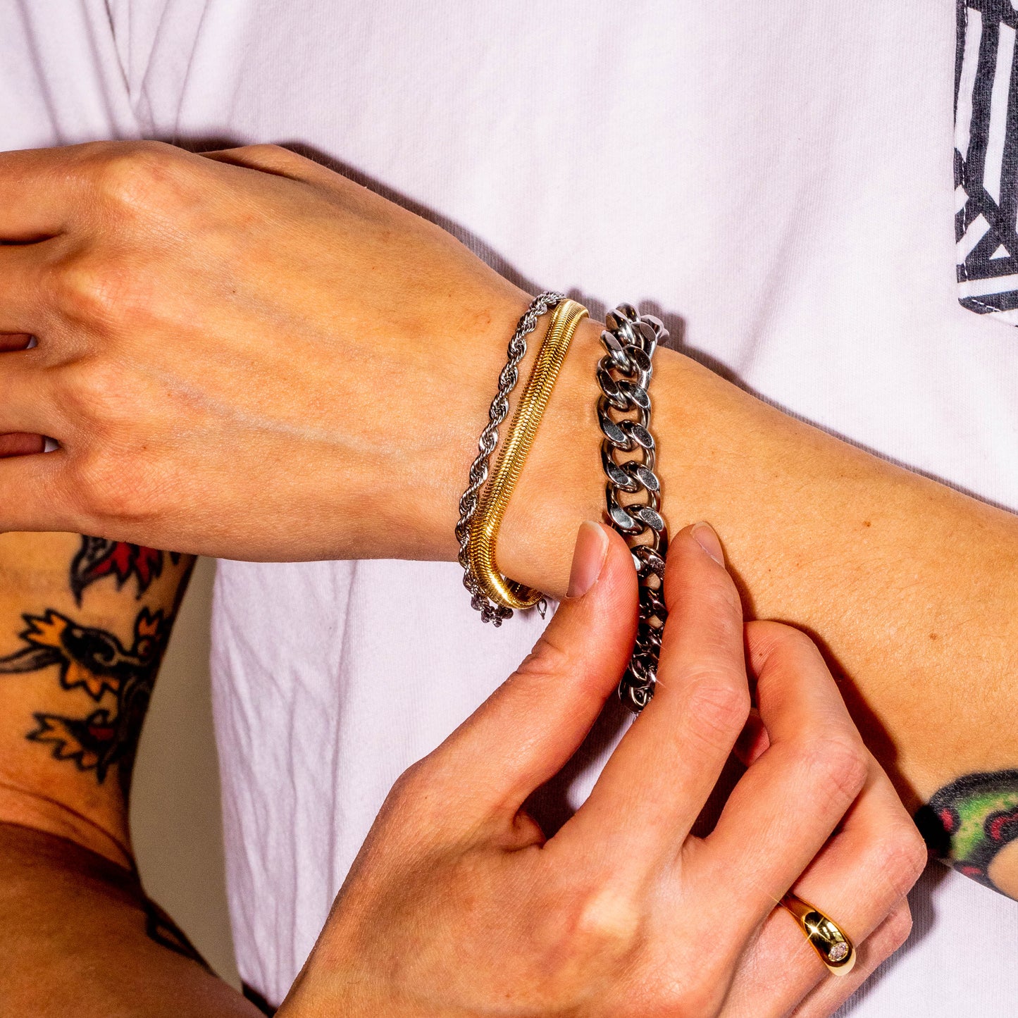 Bold Snake Chain Bracelet