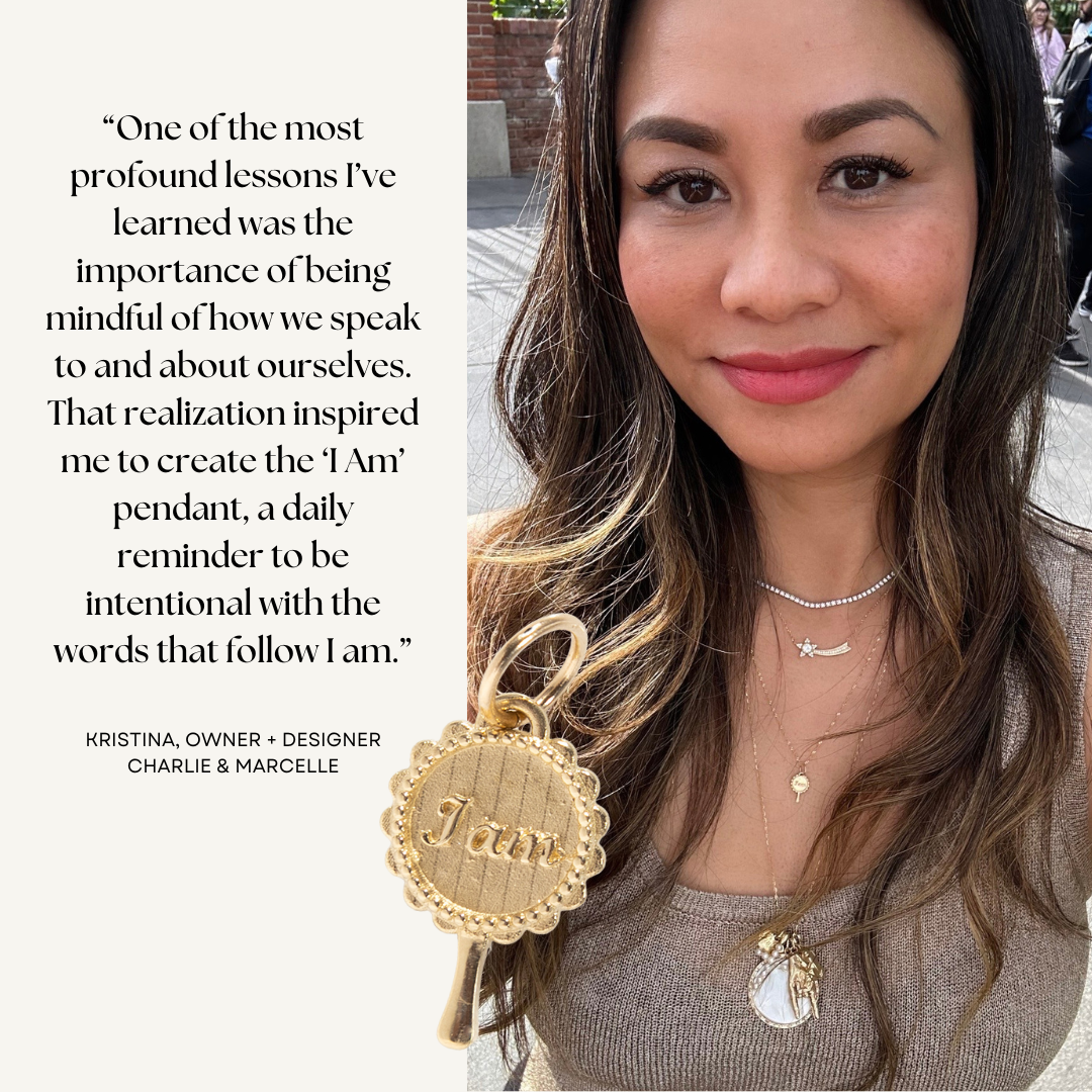 A woman smiles with a gold medal, celebrating her achievement and the Limited Edition Womens History Month Designer Charms collection.