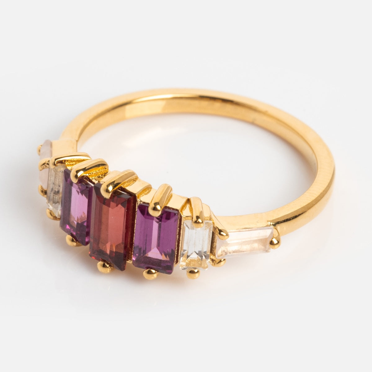 Berry Baroque Garnet Crown Ring