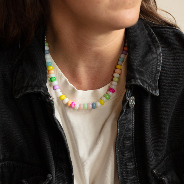 Peruvian Candy Opal Beaded Necklace