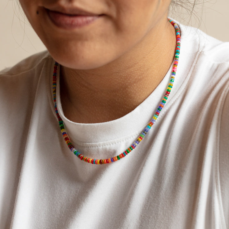 Mixed Opal Beaded Gemstone Necklace