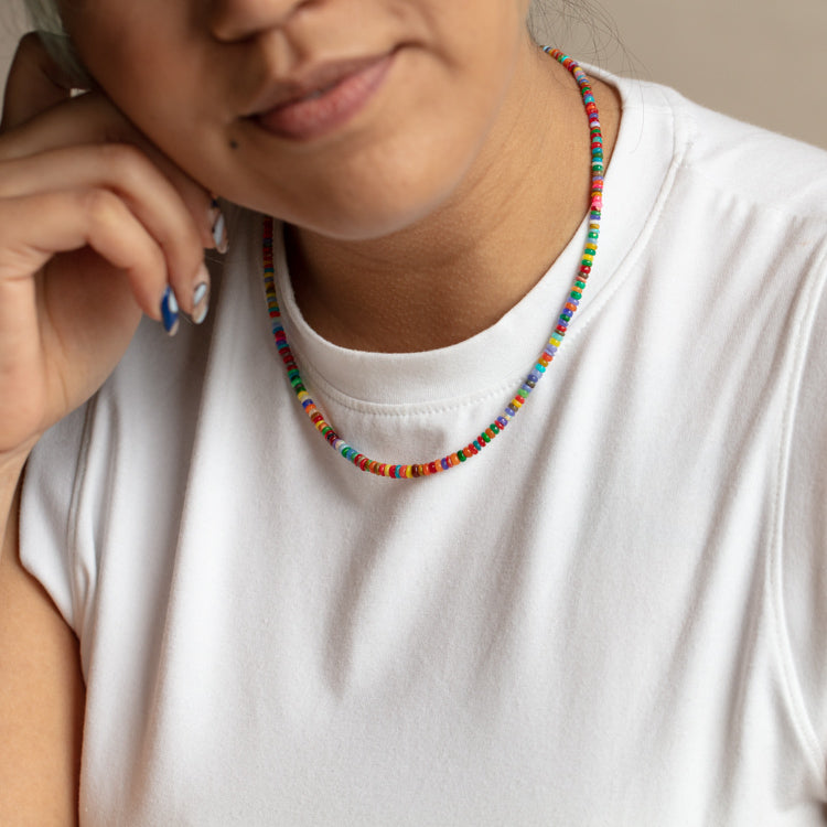 Mixed Opal Beaded Gemstone Necklace