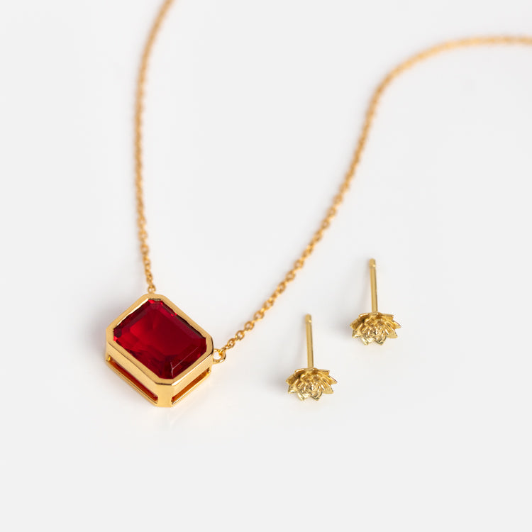 Birthstone and Birth Flower Gift Set