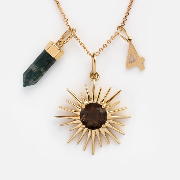 Solid Gold Charm Set For Grounding