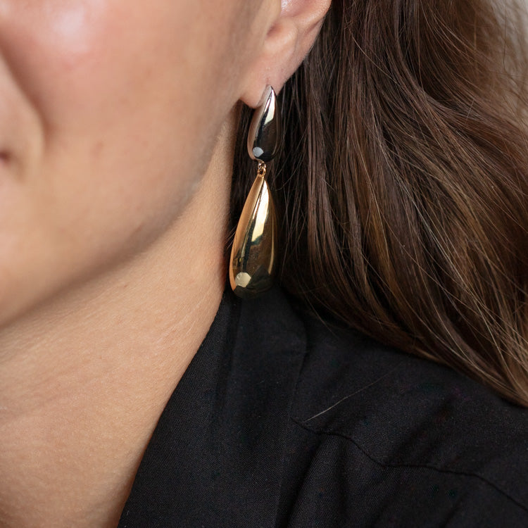 Yosemite Mixed Metal Drop Earrings