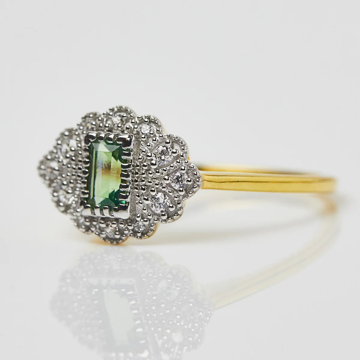 Fern Green Topaz Vintage Ring