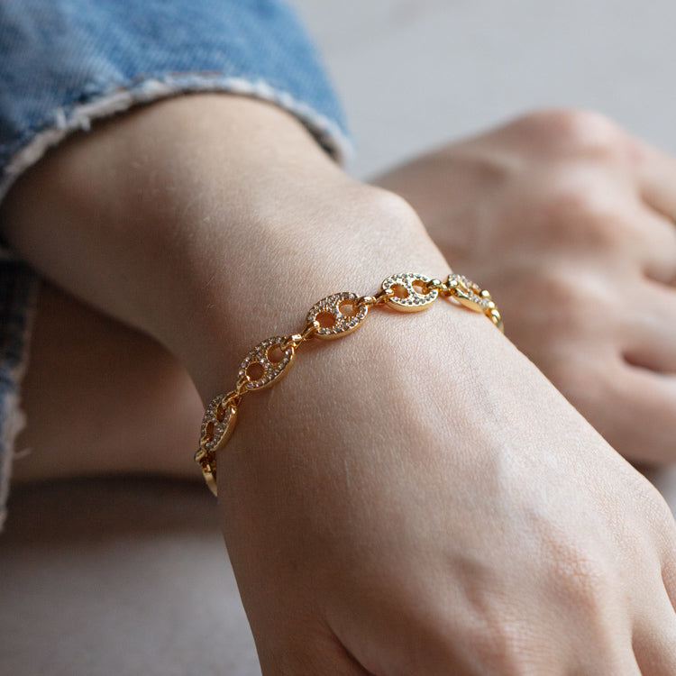 Coffee Beans Pave Bracelet