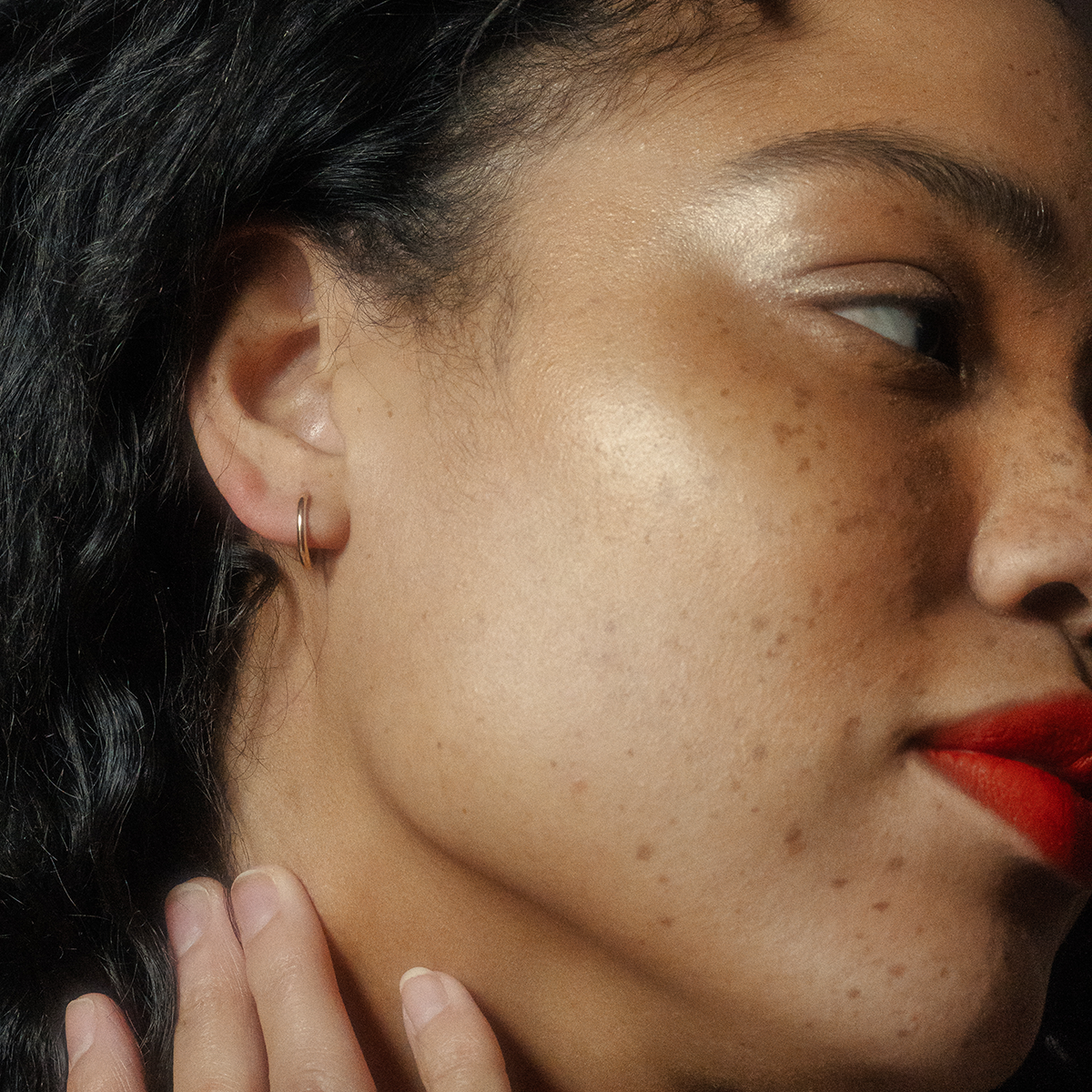 Solid Gold Simple Huggie Hoops