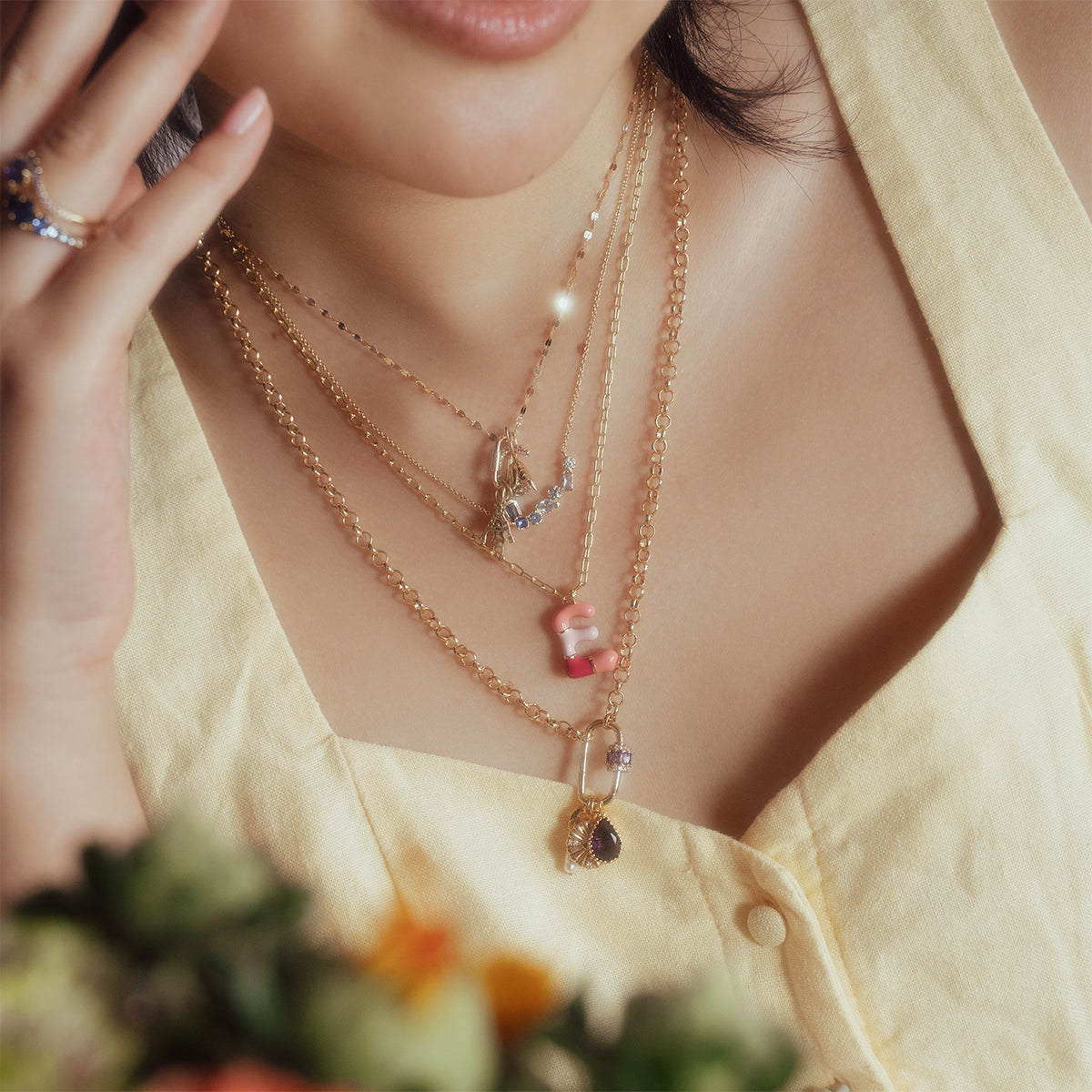 Queen Crystal Birthstone Charm Necklace