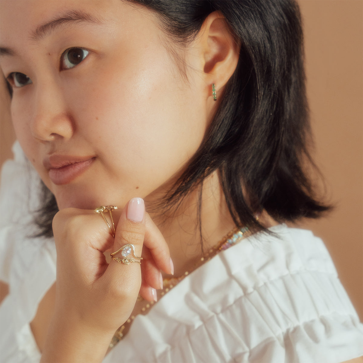 Solid Gold Birth Flower Ring