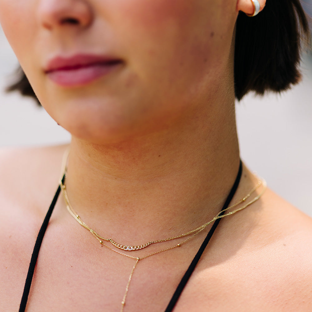 Solid Gold Bold Chain Link Necklace