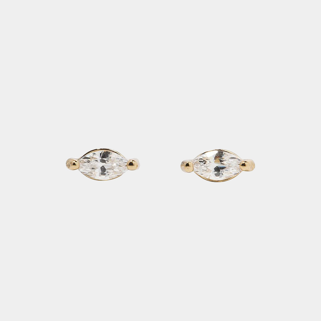 Amanda CZ Marquise Stud Earrings