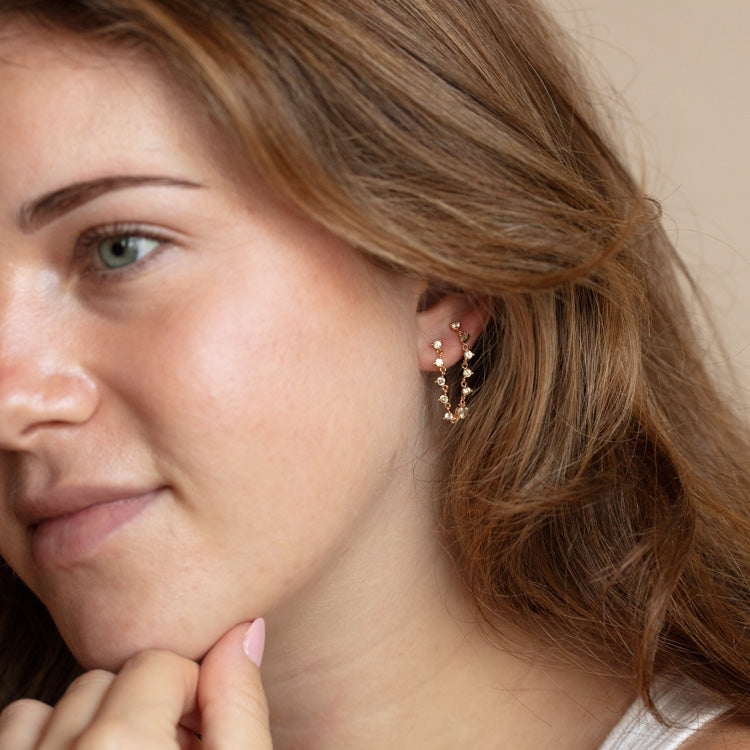 Clara Peridot Double Piercing Earring
