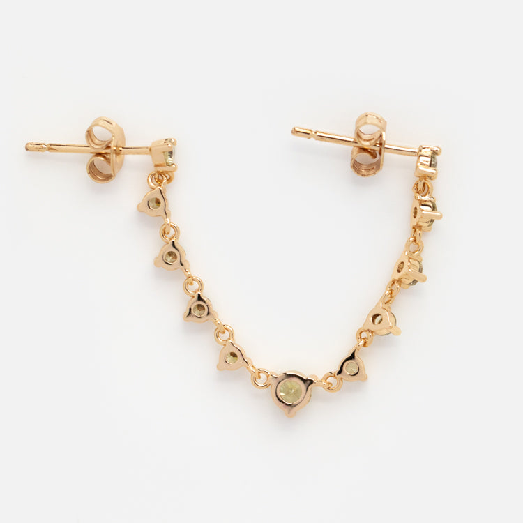 Clara Peridot Double Piercing Earring