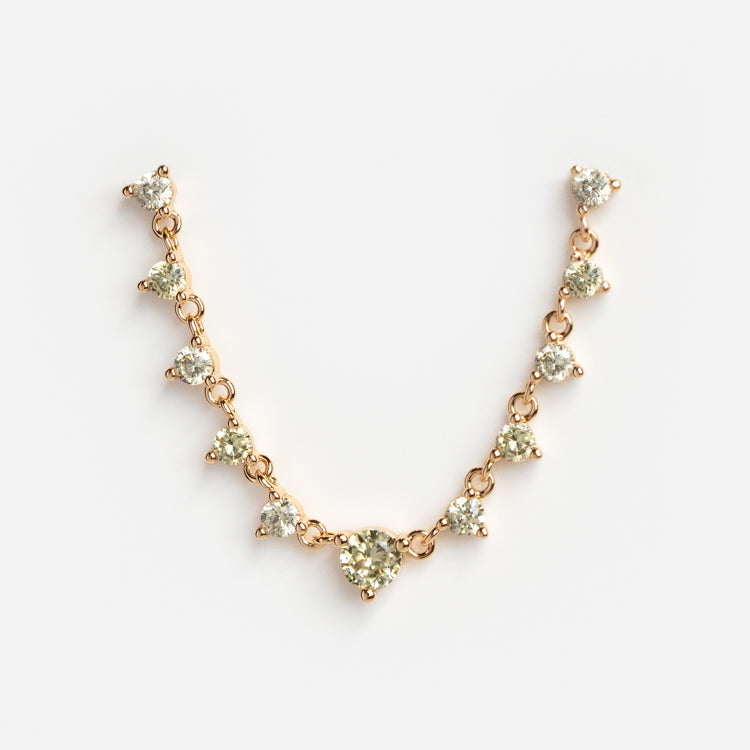 Clara Peridot Double Piercing Earring