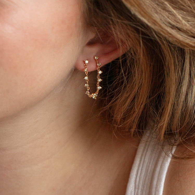 Clara Peridot Double Piercing Earring