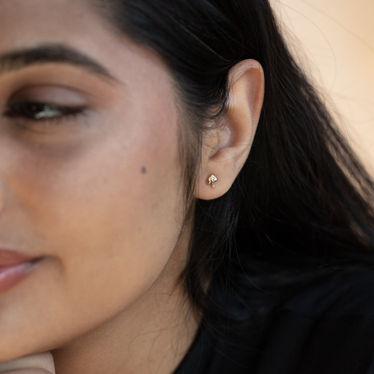 Starry Shroom Stud Earrings