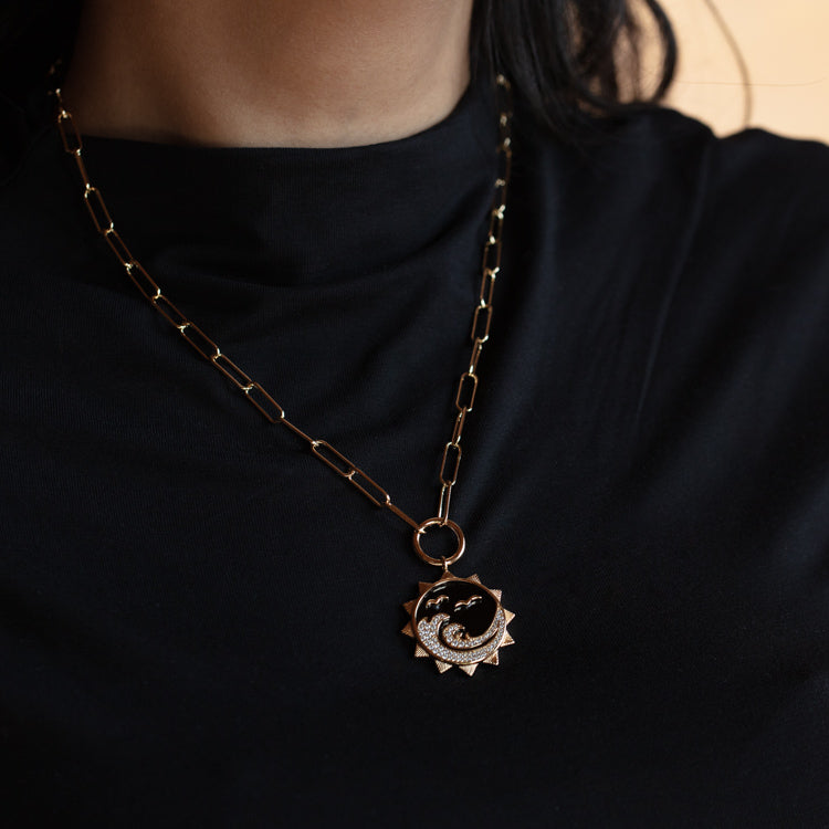 Malibu Black Onyx Pendant Necklace