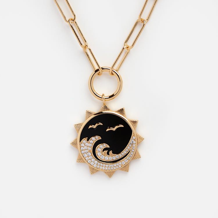 Malibu Black Onyx Pendant Necklace