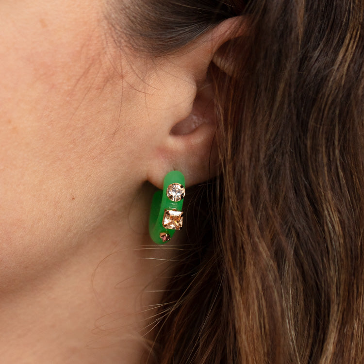 Daily Greens Chunky Resin Hoops