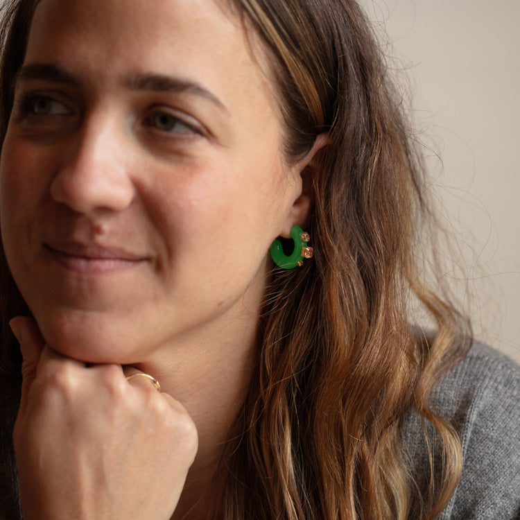 Daily Greens Chunky Resin Hoops