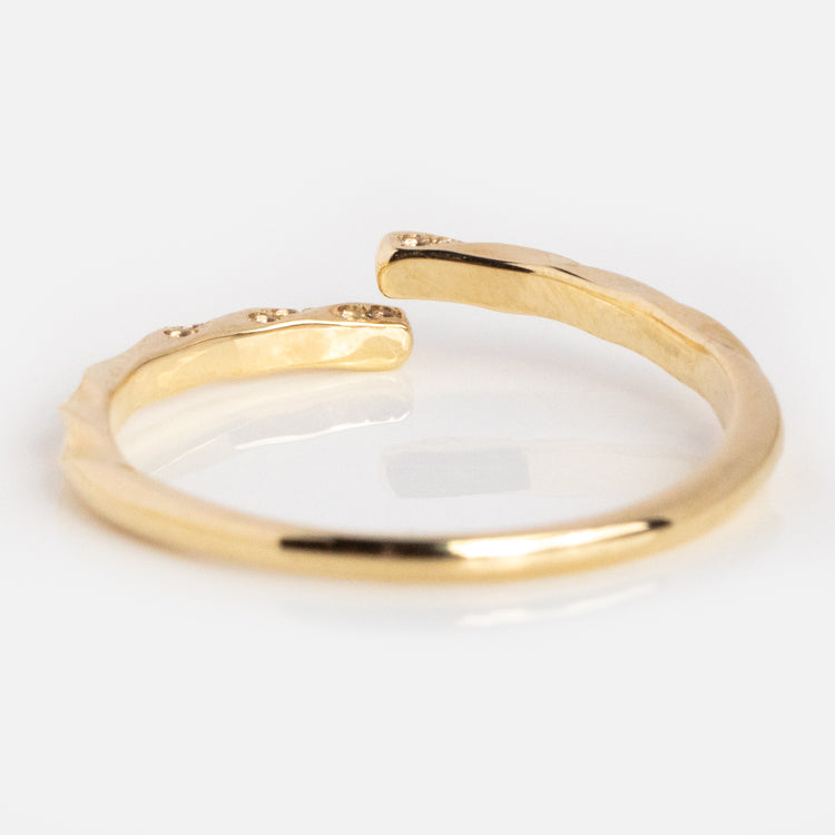 Solid Gold Pave Wrap Ring