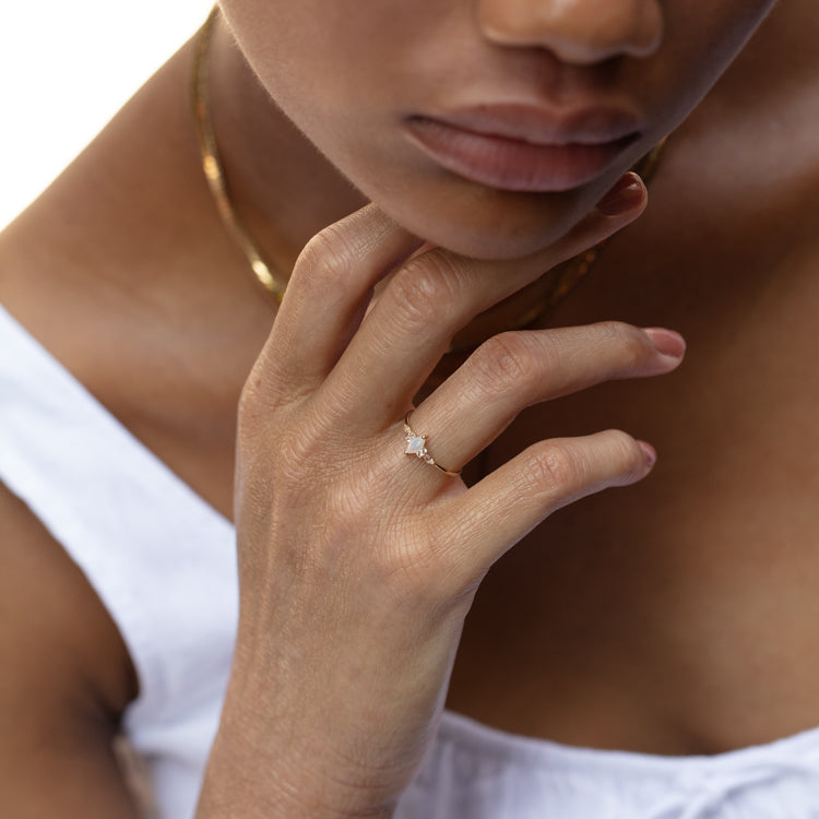 Limited Edition 10th Birthday Solid Gold Opal Ring