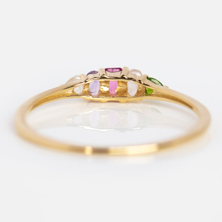 Solid Gold Dream Acrostic Ring