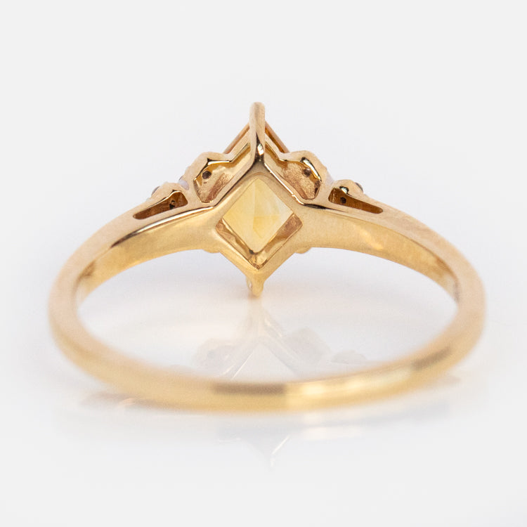 Solid Gold November Capsule Citrine Kite Ring