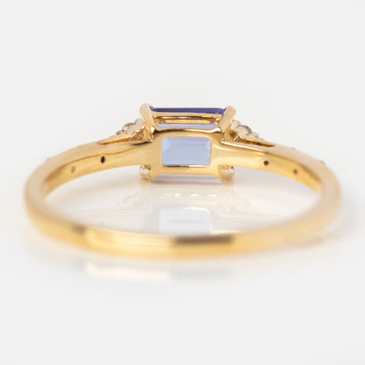 Solid Gold December Capsule Tanzanite Baguette Ring