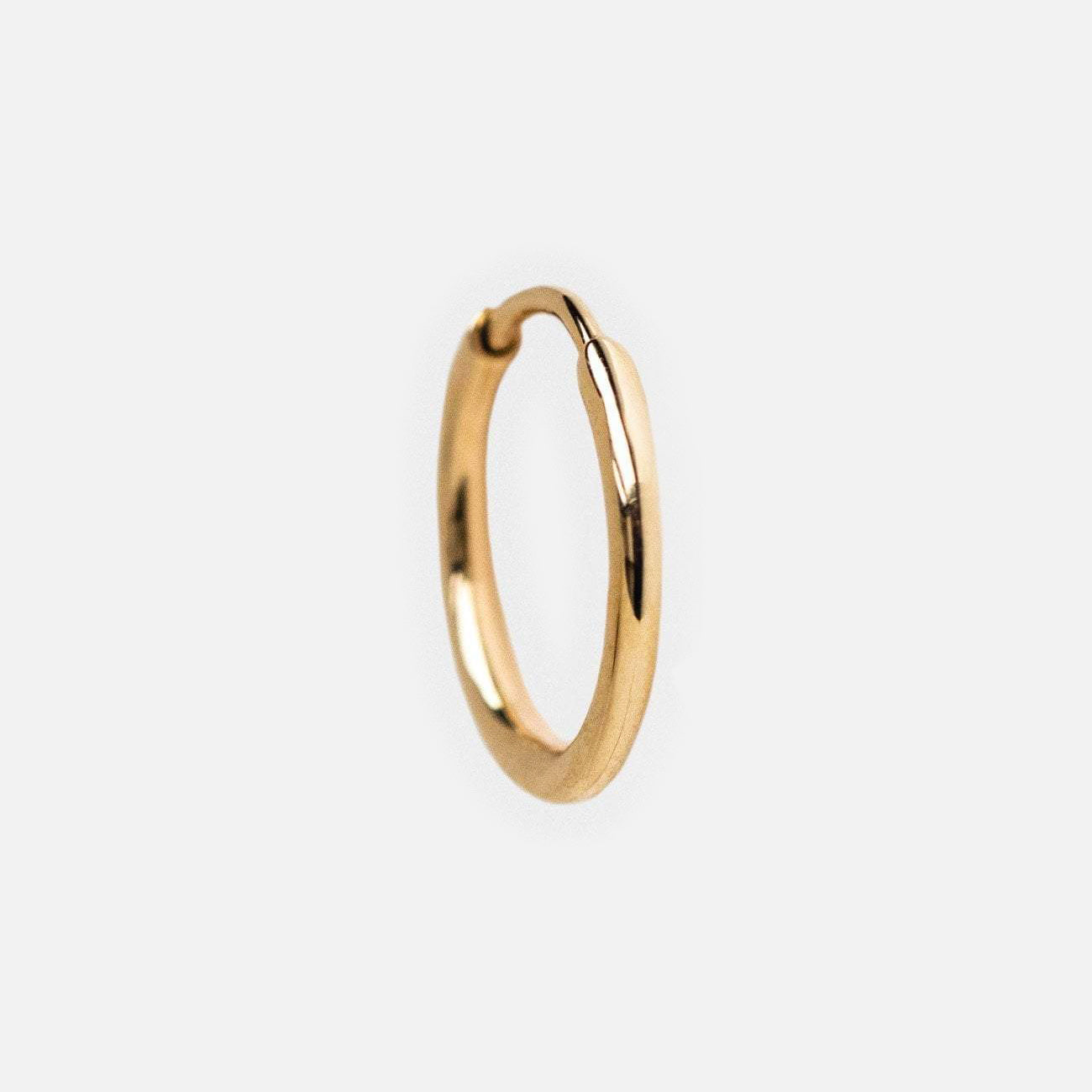 Solid Gold Simple Huggie Hoops