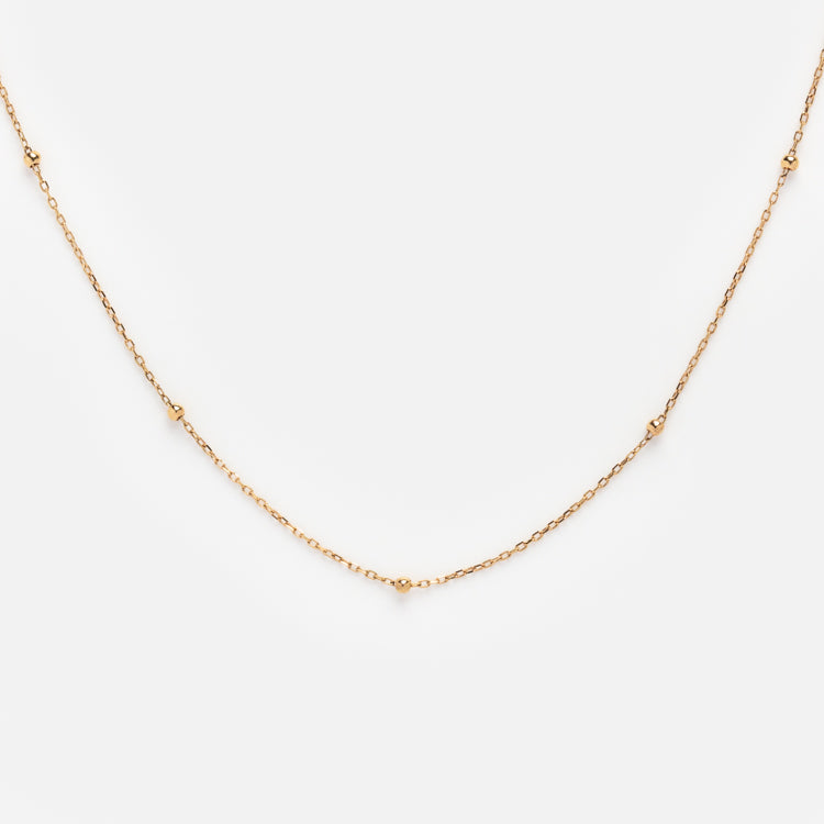 Solid Gold Classic Beaded Chain