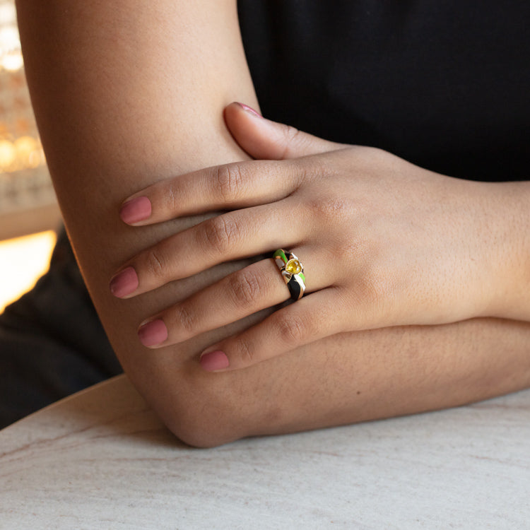 Good Vibrations Enamel Swirl Ring