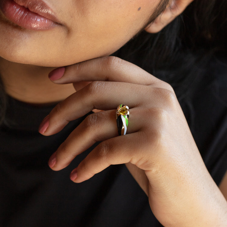 Good Vibrations Enamel Swirl Ring