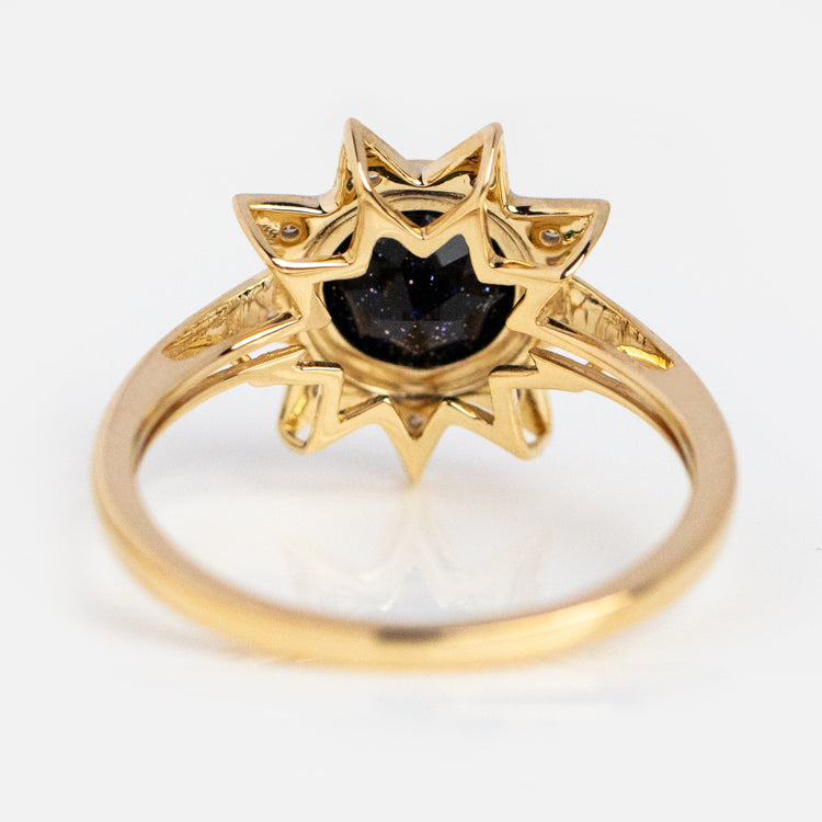 Solid Gold Starburst Ring for Inspiration