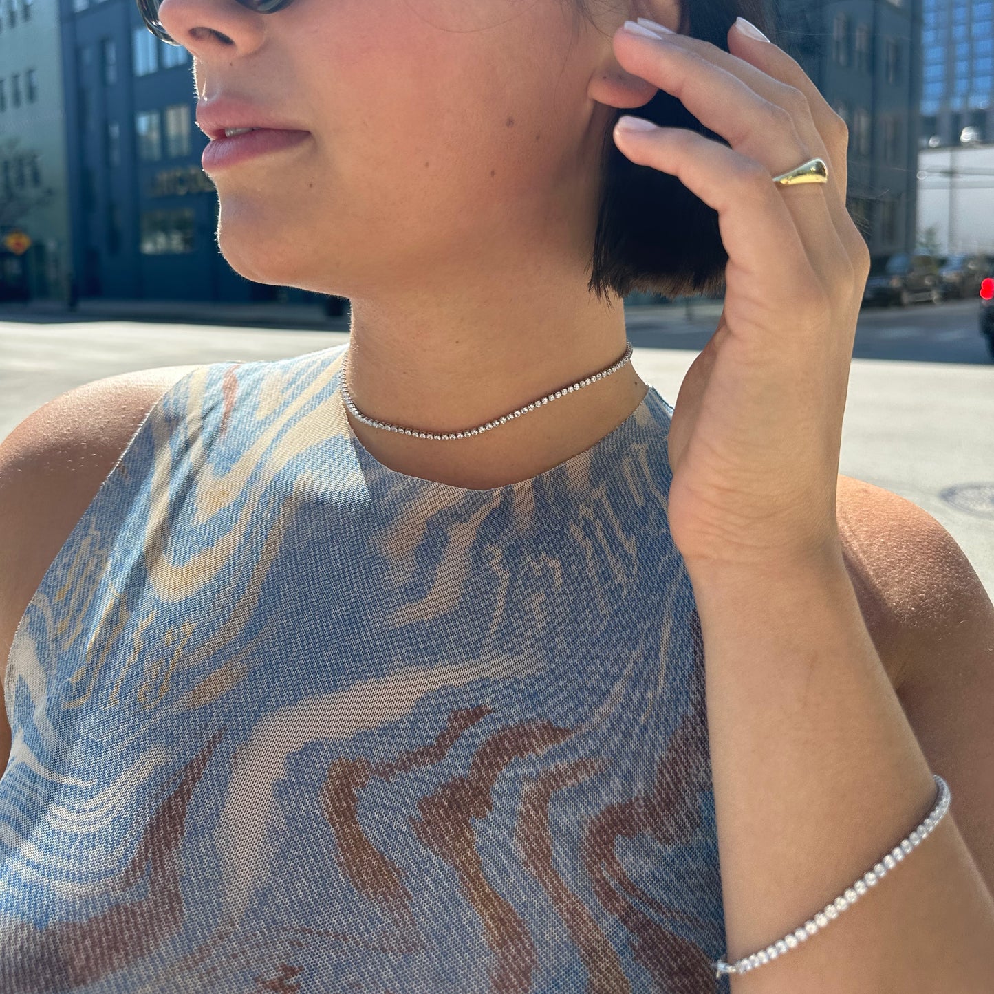 90s Baby Tennis Necklace