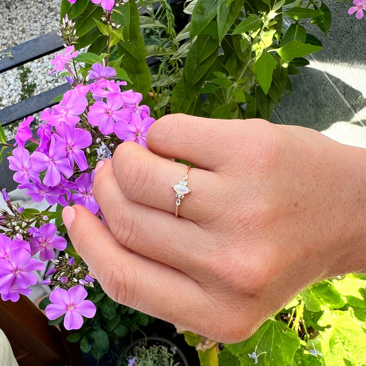 Limited Edition 10th Birthday Solid Gold Opal Ring