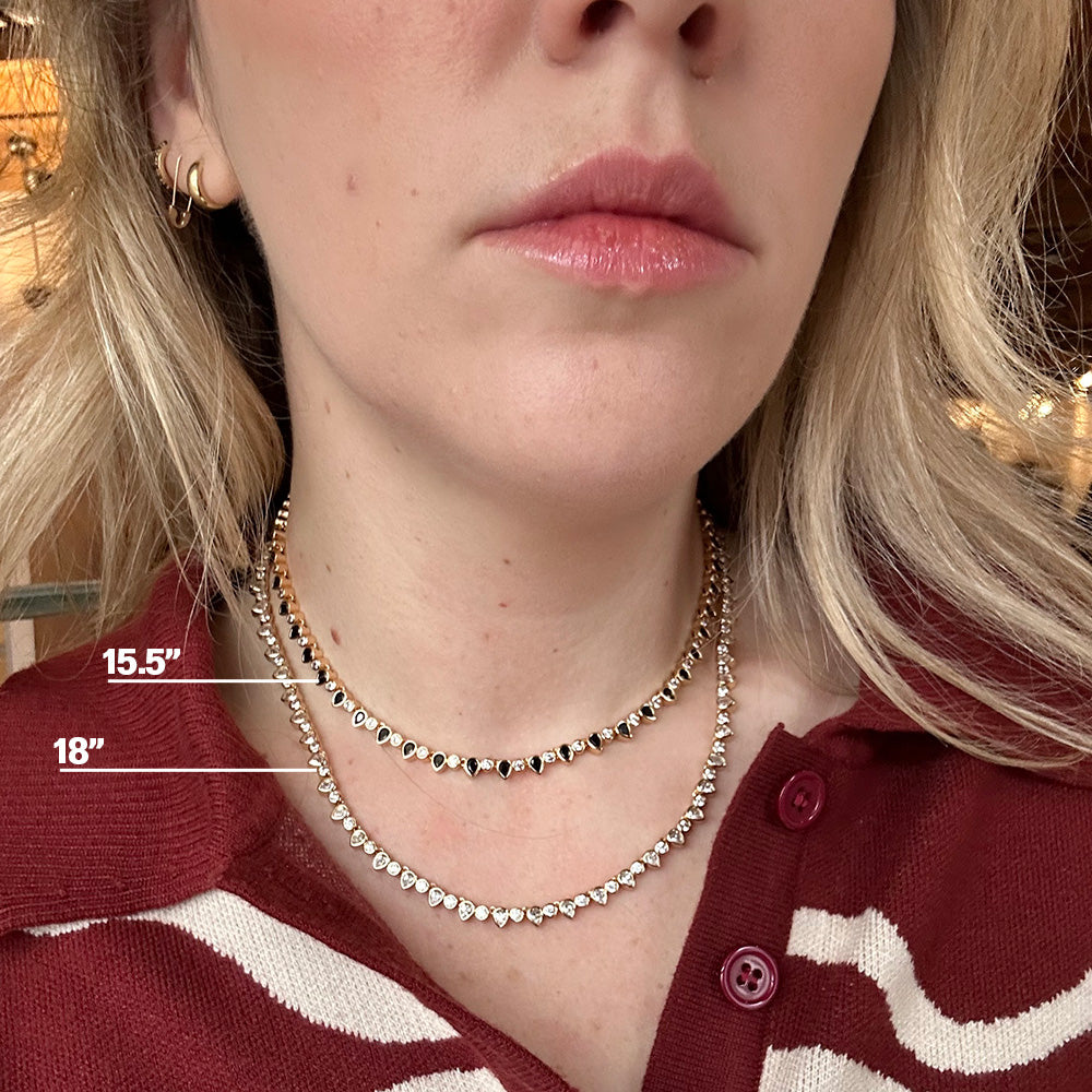 Teardrop Tennis Necklace