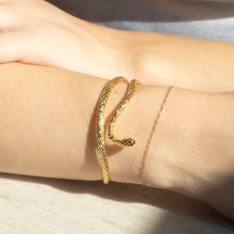 Wisdom Snake Bracelet Cuff