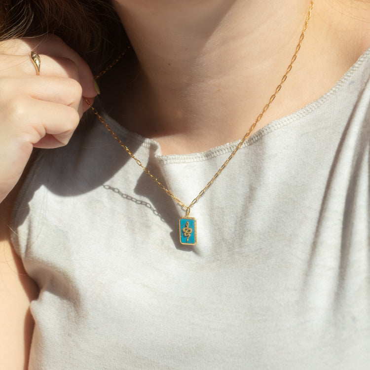 Awaken Turquoise Snake Necklace