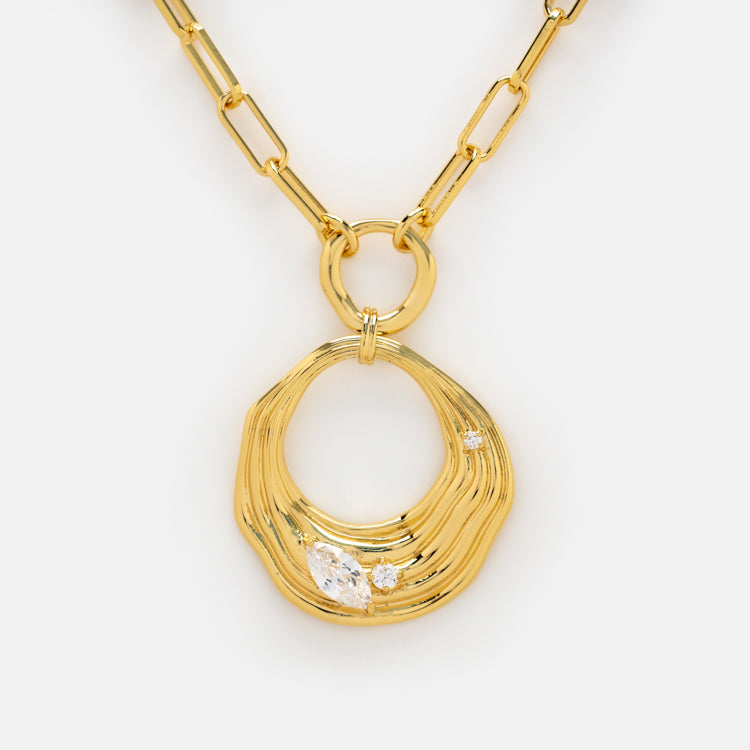 Ripples Paperclip Chain Necklace