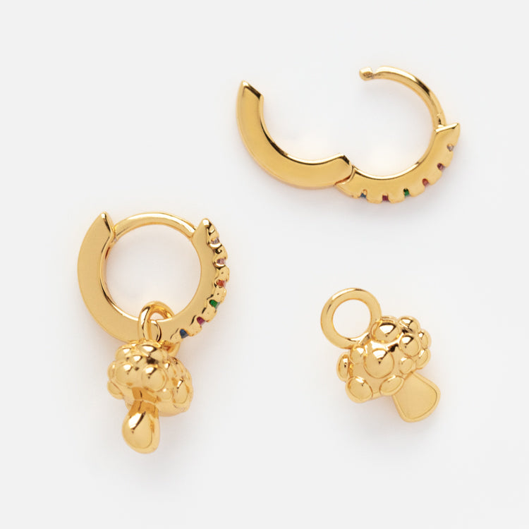Shroomin' Huggie Earrings
