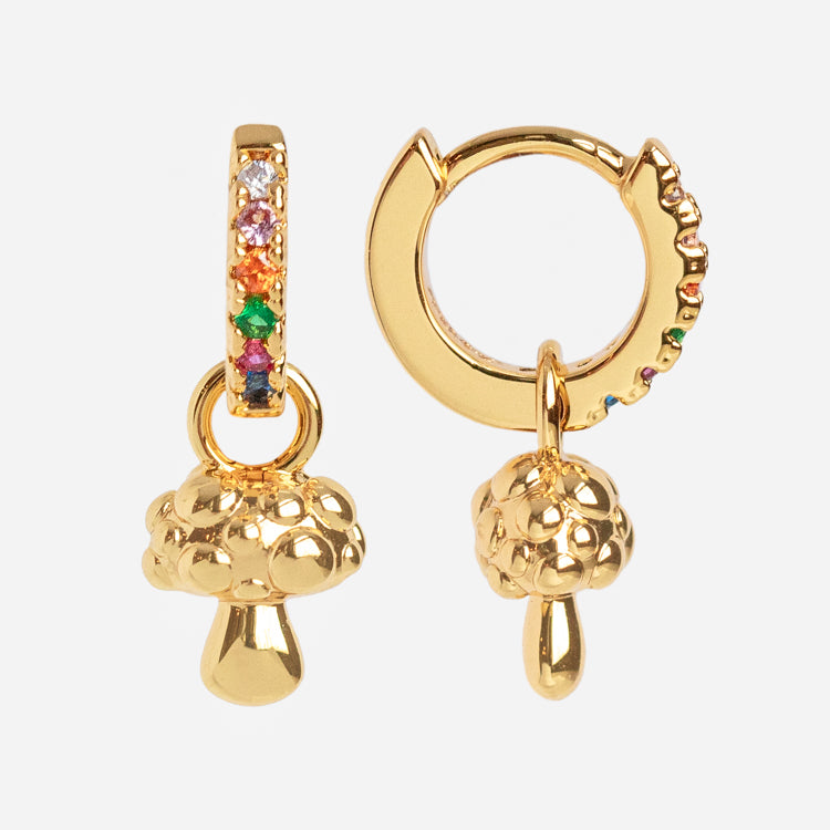 Shroomin' Huggie Earrings