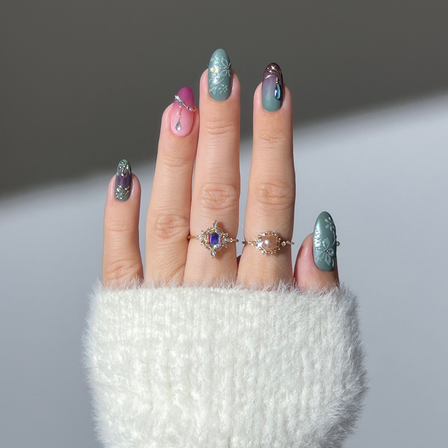 14k Pastel Pink Pearl Statement Ring